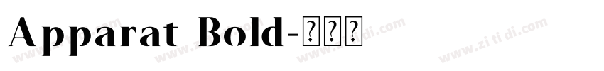 Apparat Bold字体转换